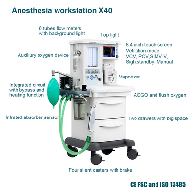 Anesthesia ventilator X40 with touchscreen for operating room