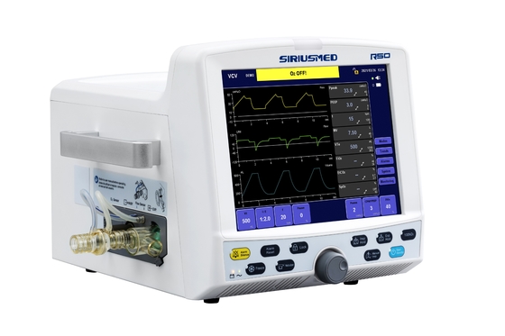 Siriusmed Medical Ventilator Machine Class III Quick Self test Easy position, alarms system, system log