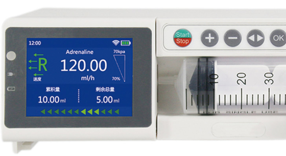 CE Icu Medical Syringe Pump Multiple alarms Button easy control